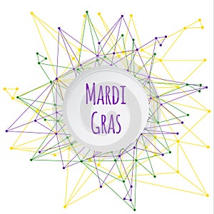 Mardi Gras background with banner.