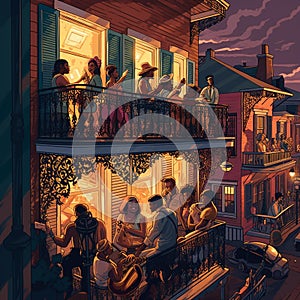 Mardi Gras Balcony Bash: Friends, Jazz & Fun! photo