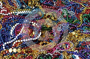 Mardi Gras Beads Background