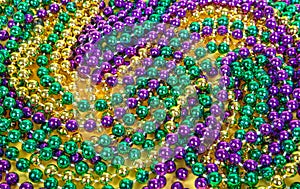 Mardi Gras beads background