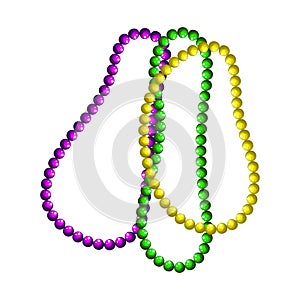 Mardi gras beads vector symbols.