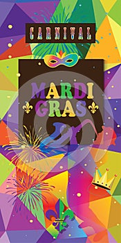 Mardi Gras carnival 2023 Festival Invitation Poster Banner Sign Template contemporary art photo
