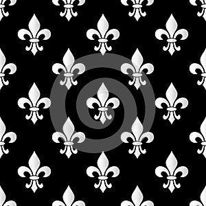 Mardi Gras Carnival seamless pattern with fleur-de-lis. Mardi Gras endless background