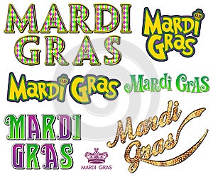 Mardi Gras Fat Tuesday Word Collection photo