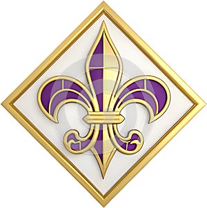 Mardi Gras festival logo clipart celebrating New Orleans traditions. photo