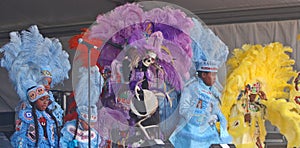 Mardi Gras Indians Performing at Jazzfest