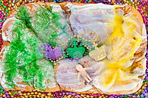 Mardi gras king cake