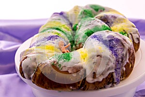 Mardi Gras King Cake with baby