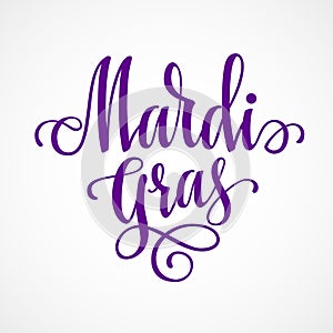 Mardi Gras lettering