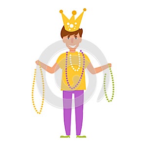 Mardi Gras man. Vector.