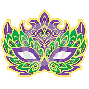 Mardi gras mask Hand drawn, Vector, Eps, Logo, Icon, crafteroks, silhouette Illustration for different uses