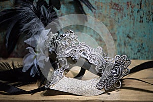 Mardi Gras Mask with lace and a diamond