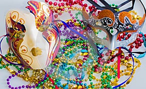 Mardi Gras Masks and Beads