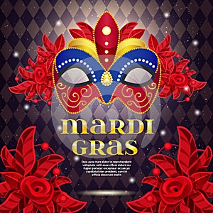 Mardi Gras Party Bright Poster