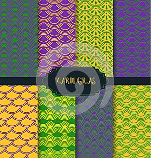 Mardi Gras pattern backgrounds