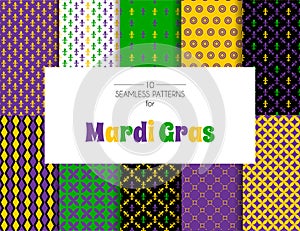 Mardi Gras pattern backgrounds