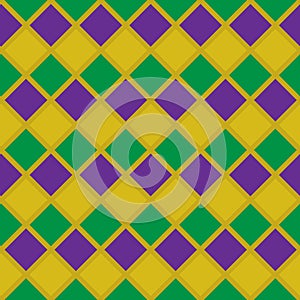 Mardi Gras seamless pattern, pattern with Fat Tuesday colors