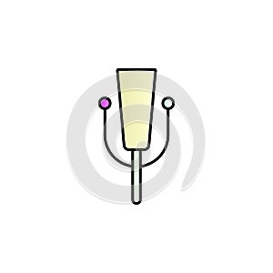 Mardi grass, bell color gradient vector icon photo