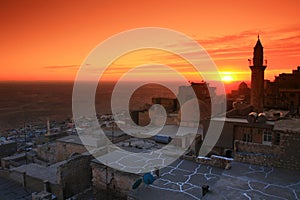 Mardin;Mesopotamia and Sunset