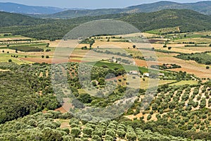 Maremma landscape from Capalbio, Tuscany