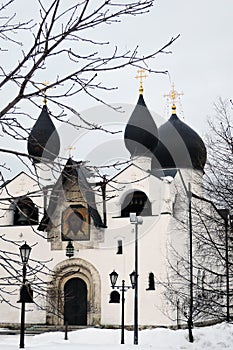 Marfo-Mariinsky Convent of Mercy in Moscow in winter