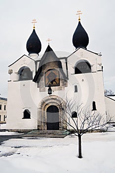 Marfo-Mariinsky Convent of Mercy in Moscow in winter