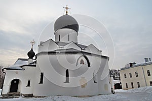 Marfo-Mariinsky Convent of Mercy in Moscow in winter