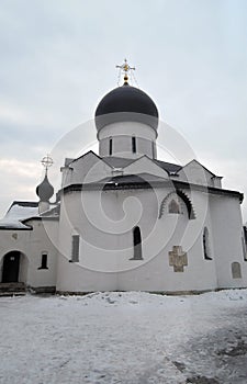 Marfo-Mariinsky Convent of Mercy in Moscow in winter