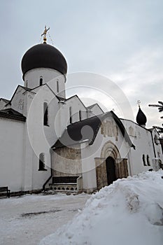 Marfo-Mariinsky Convent of Mercy in Moscow in winter