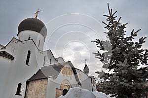 Marfo-Mariinsky Convent of Mercy in Moscow in winter