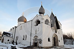 Marfo-Mariinsky Convent of Mercy in Moscow in winter