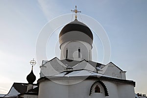 Marfo-Mariinsky Convent of Mercy in Moscow in winter