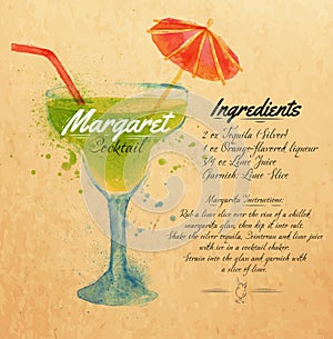 Margaret cocktails watercolor kraft