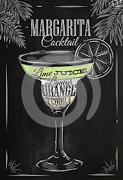 Margarita cocktail chalk