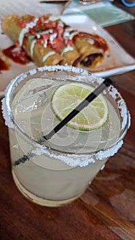 A margarita cocktail at a Mexican restaurant