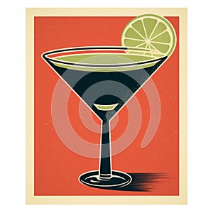 Margarita Print: Old Hollywood Inspired Bauhaus Design By Don Maitz photo