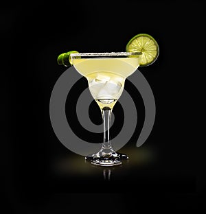 Margarita - Popular Drink on a black background