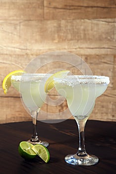 margarita tequila drink with lemon refreshing typical Mexican alcoholic drink