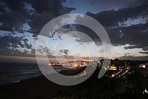 Margate, South Africa at night