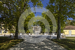 Margaux castle (Chateau Margaux), Medoc, Bordeaux, Aquitaine, France