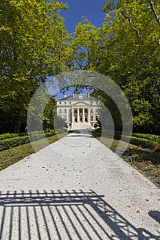 Margaux castle (Chateau Margaux), Medoc, Bordeaux, Aquitaine, France