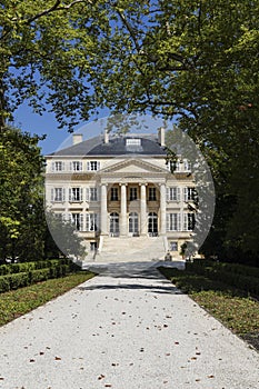 Margaux castle (Chateau Margaux), Medoc, Bordeaux, Aquitaine, France