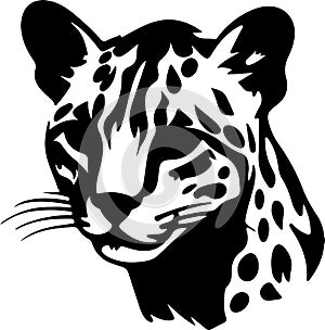 Margay Black Silhouette Generative Ai