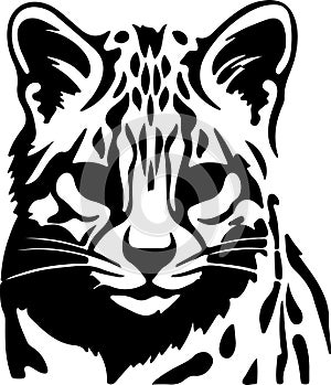 Margay Black Silhouette Generative Ai