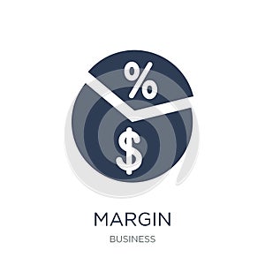 Margin icon. Trendy flat vector Margin icon on white background