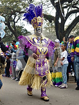 Mari Gras Zulu parade in New Orleans