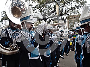 Mari Gras Zulu parade in New Orleans
