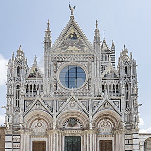 Maria Assunta Cathedral facade, Siena, Italy
