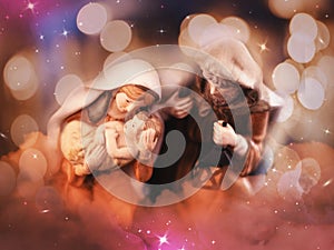 Maria with baby Jesus and Joseph