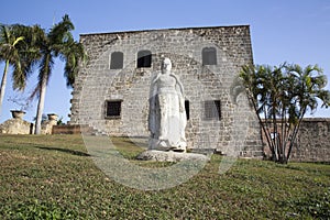 Maria de Toledo. Plaza de Espana from Alcazar de Colon (Palacio de Diego Colon). Santo Domingo. Dominican Republic.